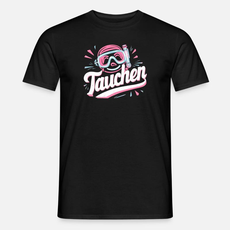 Tauch-Mädchen Meer Abenteuer Geschenkidee - Männer T-Shirt - Schwarz