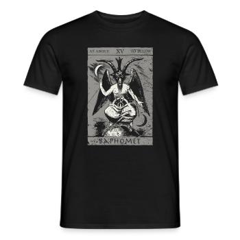 Sigil Of Baphomet - Tarot Card Devil Satanic 666 - Men's T-Shirt - black - Front - AI Model Male 178 light (178cm)