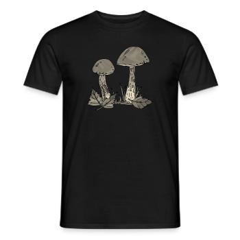 Pilze - Männer T-Shirt - Schwarz - Vorne - AI Model Male 178 light (178cm)