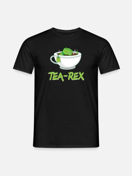 Tea-Rex (T-Rex) Tyrannosaurus Rex - Men's T-Shirt - black