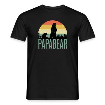 Papa Bear and Baby Bear for Father's Day - Men's T-Shirt - black - Front - AI Model Male 178 light (178cm)
