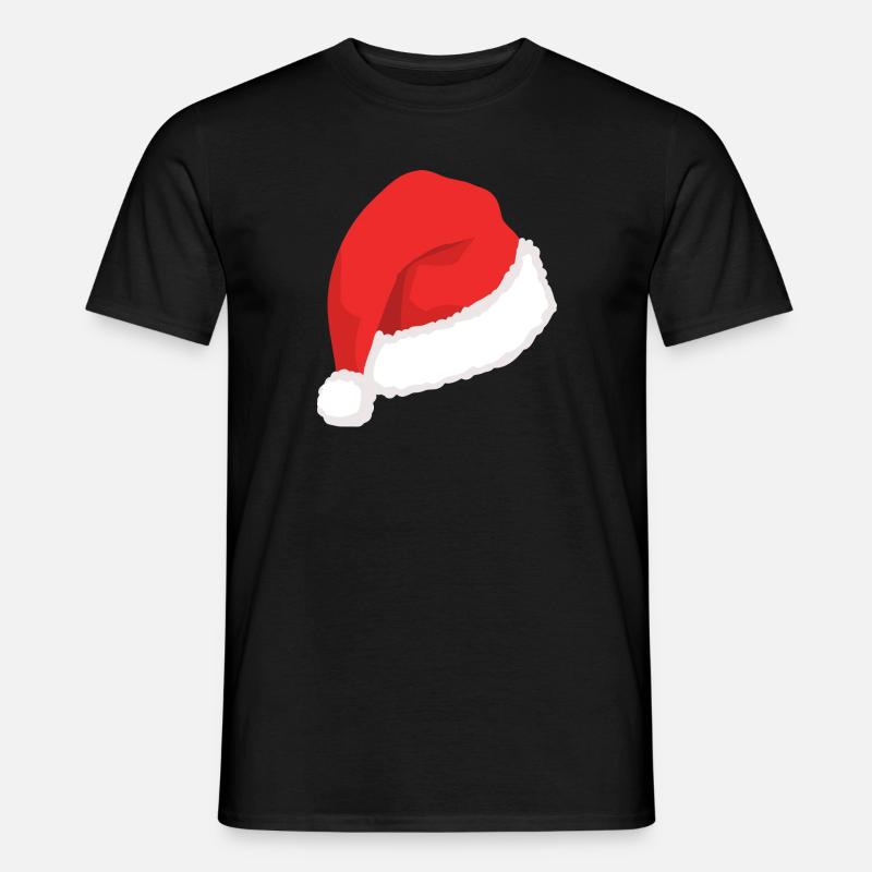 Weihnachtshut - Männer T-Shirt - Schwarz
