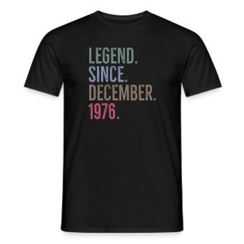 Légende depuis décembre 1976 - T-shirt homme - noir - Devant - AI Model Male 178 light (178cm)