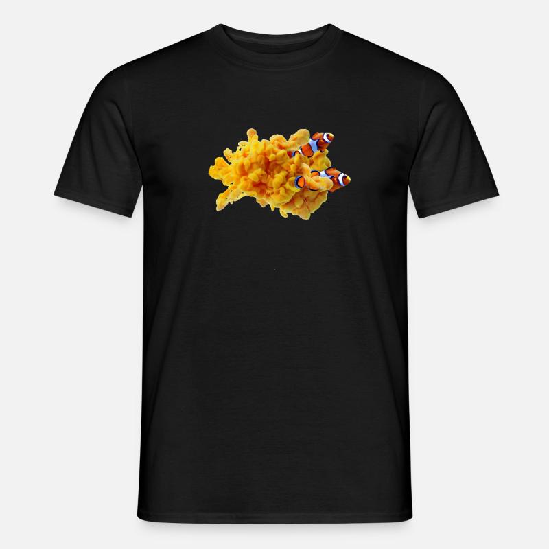 Farbnebel Clownfisch - Männer T-Shirt - Schwarz