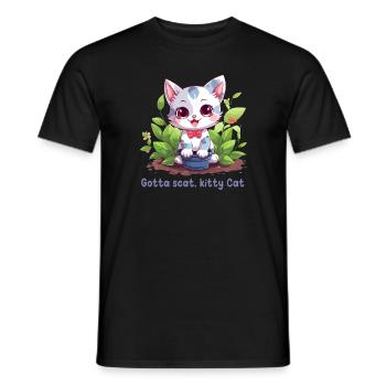 Gotta scat, kitty Cat - T-shirt homme - noir - Devant - AI Model Male 178 light (178cm)