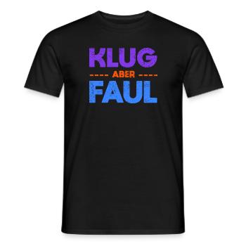 Klug, Aber Faul - Männer T-Shirt - Schwarz - Vorne - AI Model Male 178 light (178cm)