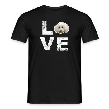 Caniche d’amour - Propriétaire de chien, chien, promenade - T-shirt homme - noir - Devant - AI Model Male 178 light (178cm)