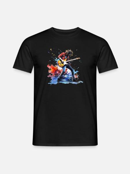 Guitare électrique, cadeau de guitare, jeu de guitare de musicien - T-shirt homme - noir