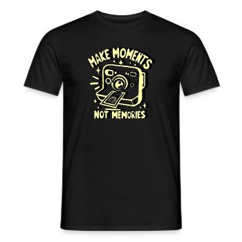 MACHEN SIE MOMENTE ZU ERINNERUNGEN - Männer T-Shirt - Schwarz - Vorne - AI Model Male 178 light (178cm)