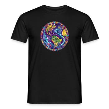 Notre planète Terre - T-shirt homme - noir - Devant - AI Model Male 178 light (178cm)