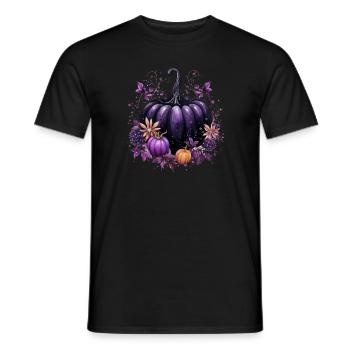 Magic Halloween Pumpkin Watercolor Design - Men's T-Shirt - black - Front - AI Model Male 178 light (178cm)