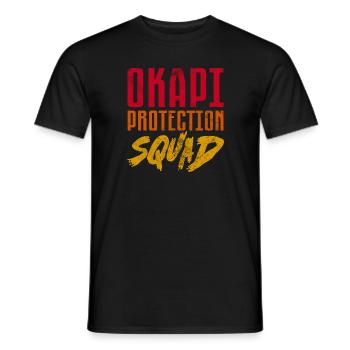 okapi protection squad Design for a animal lover - Männer T-Shirt - Schwarz - Vorne - AI Model Male 178 light (178cm)