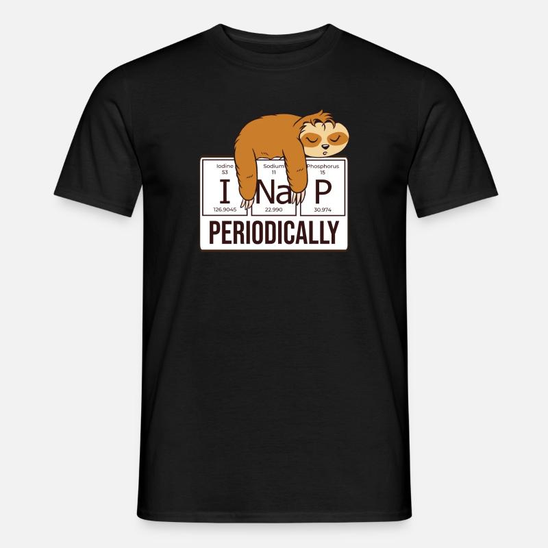 Sleeping sloth - I nap periodically - Men’s T-shirt - black