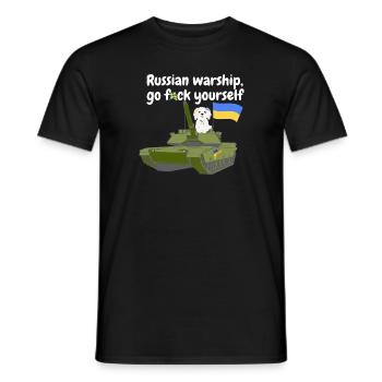 Stand With Ukraine, Help Ukraine - Männer T-Shirt - Schwarz - Vorne - AI Model Male 178 light (178cm)