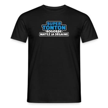 cadeau super tonton bogosse matez la degaine - T-shirt homme - noir - Devant - AI Model Male 178 light (178cm)