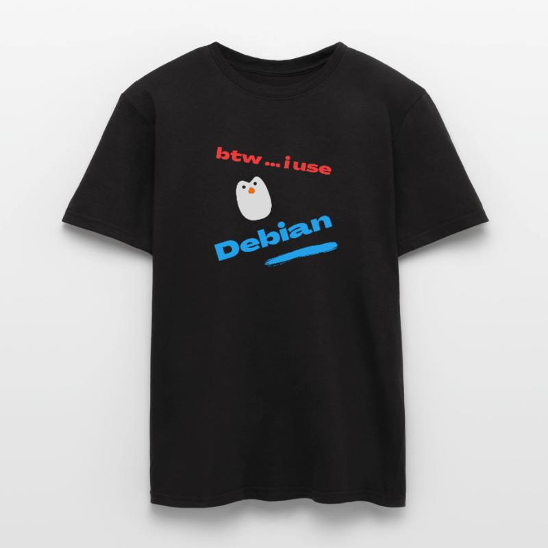 btw .. I use Debian Linux Männer T-Shirt