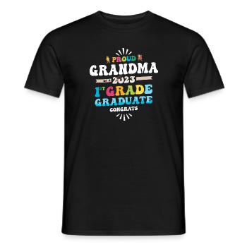 Stolze Oma einer 1. Klasse von 2023 - Männer T-Shirt - Schwarz - Vorne - AI Model Male 178 light (178cm)