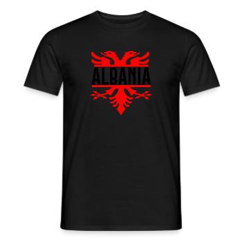 Albania adler - Men's T-Shirt - black - Front - AI Model Male 178 light (178cm)