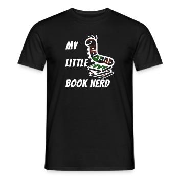 Mein kleiner Buch Nerd Süße Raupe - Männer T-Shirt - Schwarz - Vorne - AI Model Male 178 light (178cm)