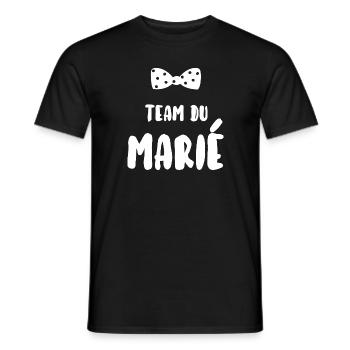 Team du marié - T-shirt homme - noir - Devant - AI Model Male 178 light (178cm)