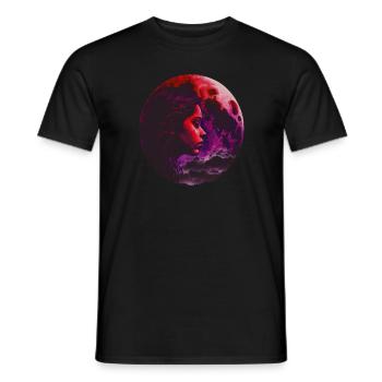 Woman in red Sky, Design 2 - Men's T-Shirt - black - Front - AI Model Male 178 light (178cm)