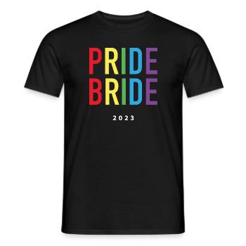 Pride Bride 2023 JGA - Männer T-Shirt - Schwarz - Vorne - AI Model Male 178 light (178cm)