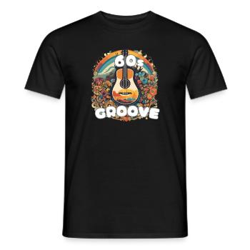 Retro Music Scene - Men's T-Shirt - black - Front - AI Model Male 178 light (178cm)