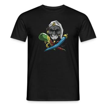 Pullecenela jollyroger - Men's T-Shirt - black - Front - AI Model Male 178 light (178cm)