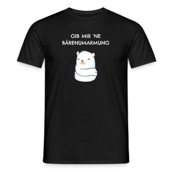 give me a bear hug - Men's T-Shirt - black - Front - AI Model Male 178 light (178cm)