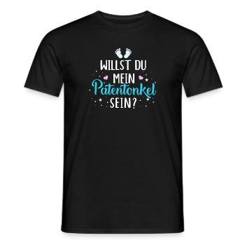 Patenonkel - Männer T-Shirt - Schwarz - Vorne - AI Model Male 178 light (178cm)