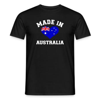 Australie - T-shirt homme - noir - Devant - AI Model Male 178 light (178cm)