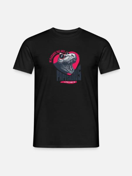 PAPISAURUS ! - T-shirt homme - noir
