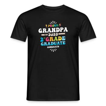 Proud Grandpa of a 2nd Grade Class of 2023 - Men's T-Shirt - black - Front - AI Model Male 178 light (178cm)