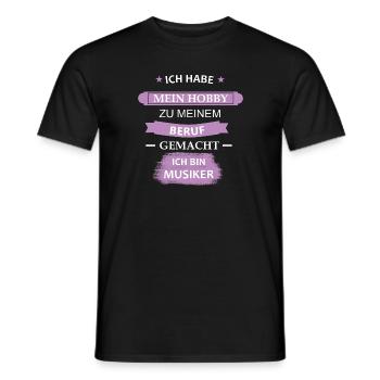 Musiker - Männer T-Shirt - Schwarz - Vorne - AI Model Male 178 light (178cm)