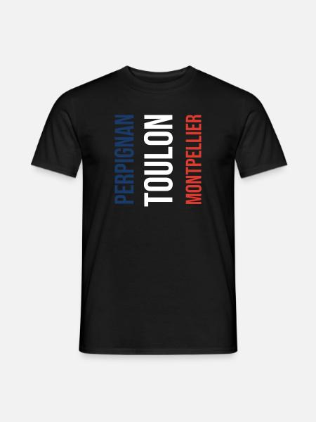 Perpignan - Toulon - Montpellier (France Trip) - Men's T-Shirt - black