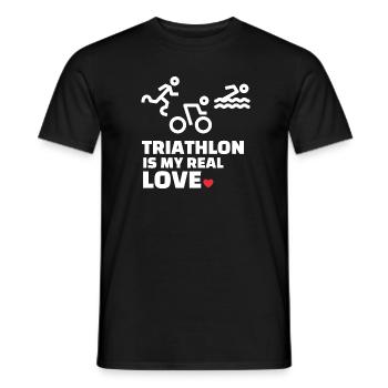 J’adore le triathlon - T-shirt homme - noir - Devant - AI Model Male 178 light (178cm)
