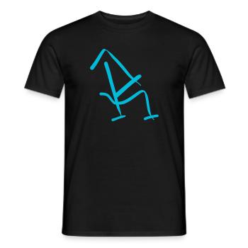 Freche Buchstaben : Der funky R - Männer T-Shirt - Schwarz - Vorne - AI Model Male 178 light (178cm)