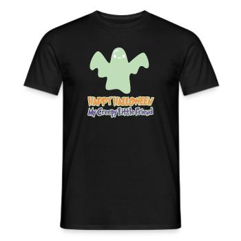 Happy Halloween My Creepy Little Friend Kids Tee - Men's T-Shirt - black - Front - AI Model Male 178 light (178cm)
