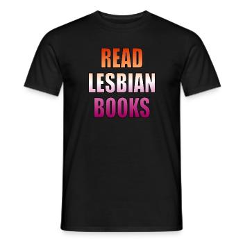 Lesen Sie lesbische Bücher - Männer T-Shirt - Schwarz - Vorne - AI Model Male 178 light (178cm)