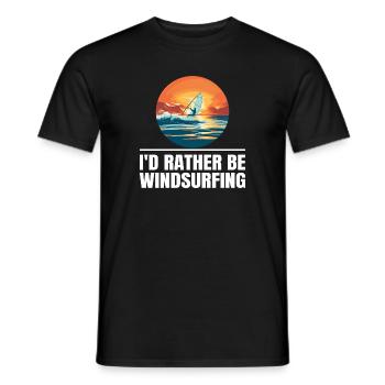 Windsurfen, Kitesurfen, Surfen, Windsurfen - Männer T-Shirt - Schwarz - Vorne - AI Model Male 178 light (178cm)