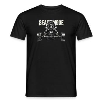Fort comme un lion 💪🦁 - Édition Fitness - T-shirt homme - noir - Devant - AI Model Male 178 light (178cm)