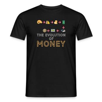 Le développement de l’argent Bitcoin Btc Crypto Kryp - T-shirt homme - noir - Devant - AI Model Male 178 light (178cm)