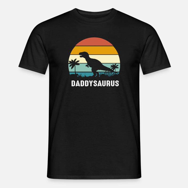 Daddysaurus - Männer T-Shirt - Schwarz