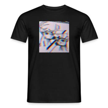 Trippy bambi - Männer T-Shirt - Schwarz - Vorne - AI Model Male 178 light (178cm)