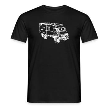 Unimog - Oldtimer - Tout-terrain - Pompiers - T-shirt homme - noir - Devant - AI Model Male 178 light (178cm)