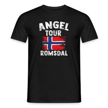 ROMSDAL - Angel Tour Norvège Personnalisable - T-shirt homme - noir - Devant - AI Model Male 178 light (178cm)