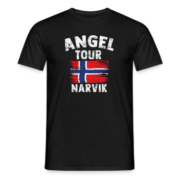 NARVIK - Angel Tour Norway Customizable - Men's T-Shirt - black - Front - AI Model Male 178 light (178cm)