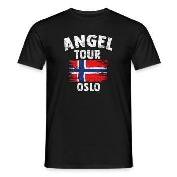 OSLO - Angel Tour Norvège Personnalisable - T-shirt homme - noir - Devant - AI Model Male 178 light (178cm)