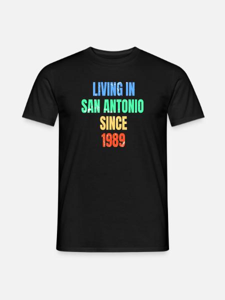 Retro Vintage bor i San Antonio siden 1989 - Mænd T-shirt - sort