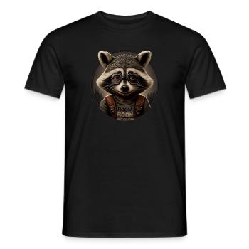 Vintage Raccoon, Retro Raccoon - Männer T-Shirt - Schwarz - Vorne - AI Model Male 178 light (178cm)